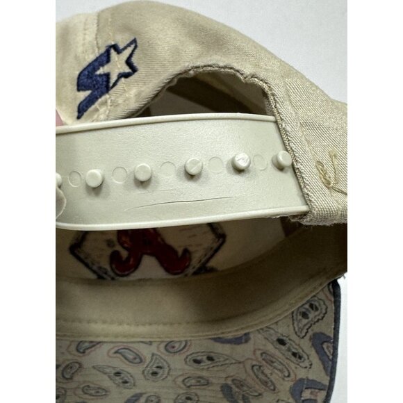 Vtg 1990s Starter MLB Atlanta Braves Paisley UnderBrim Letterman A Snapback Hat - Picture 7 of 7